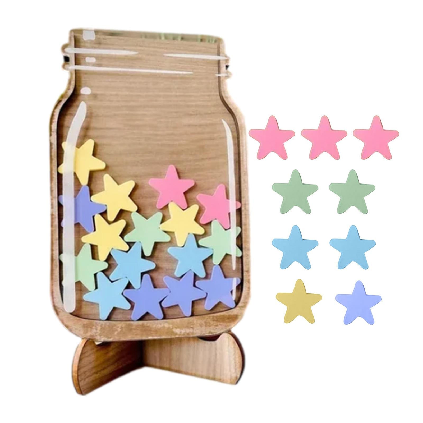 Wooden Star Reward Jar Classroom Behaviour Reward System – OZ Home Online
