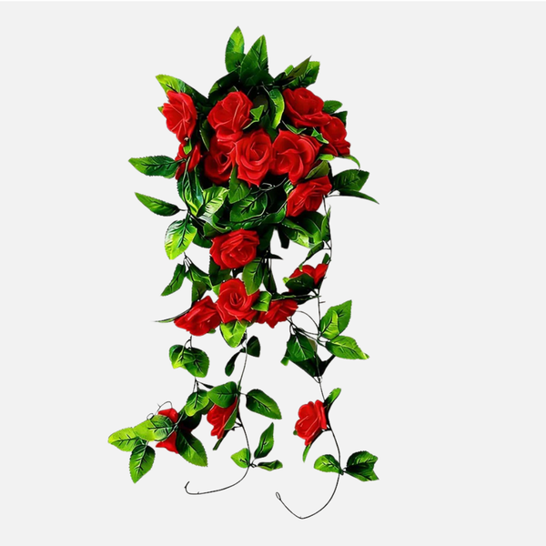 5 Pack 2.4M Artificial Rose Vine Garland – Silk Hanging Floral Ivy for Wedding, Party and Home Decor