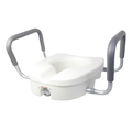 Adjustable Elevated Toilet Seat with Support Arms | Portable Bathroom Safety Aid for Elderly & Disabled