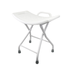 Foldable Steel Shower Chair with Handle | Anti-Slip Bath Stool for Elderly & Disabled | Portable Bathroom Safety Seat