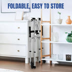 3-in-1 Folding Medical Walker Walking Frame with Wheels Adjustable Mobility Aid