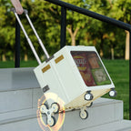 Foldable Shopping Cart Trolley with Stair Climbing Wheels Grocery Utility Basket