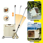 Foldable Shopping Cart Trolley with Stair Climbing Wheels Grocery Utility Basket