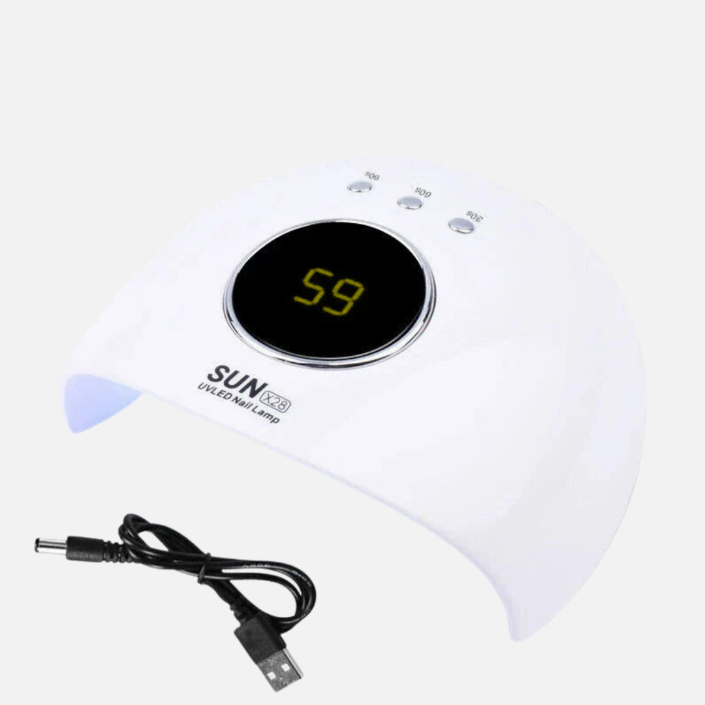 120W UV LED Nail Lamp – Professional Gel Nail Polish Dryer with LCD Timer (USB)