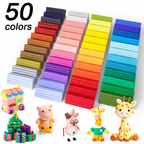 86PCS Polymer Clay Modelling Kit – 50 Colour Oven Bake DIY Sculpey Fimo Clay Set with Tools & Storage Box