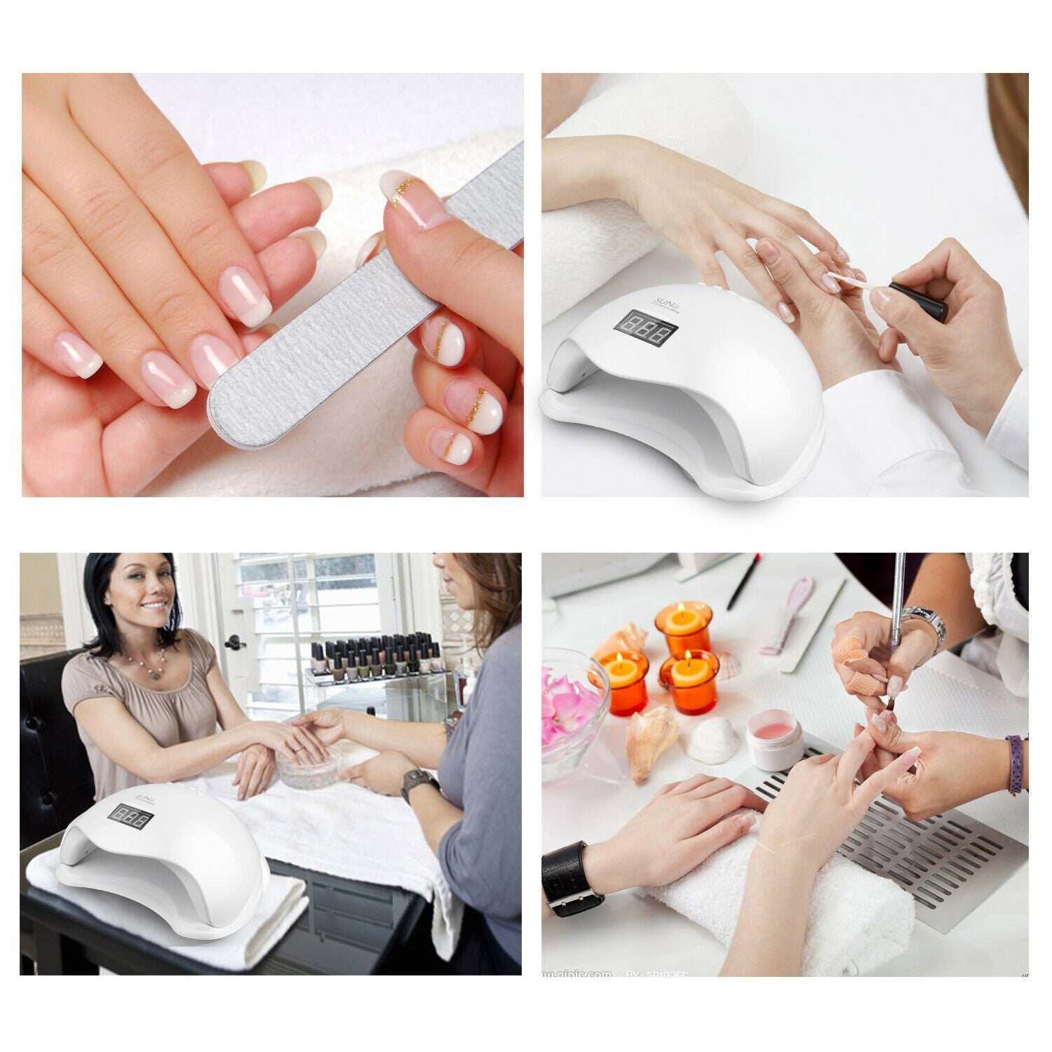 120W LED UV Nail Lamp Gel Polish Dryer – Professional Manicure Curing Light (AU Plug)