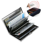 RFID Blocking Stainless Steel Card Holder Wallet – Slim Credit Card Case Protector