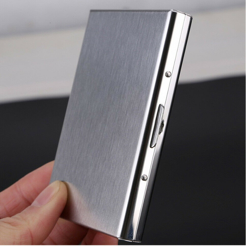 RFID Blocking Stainless Steel Card Holder Wallet – Slim Credit Card Case Protector