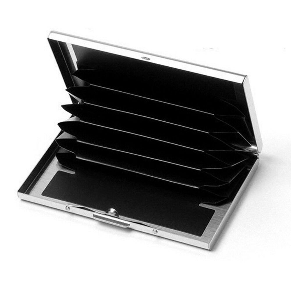 RFID Blocking Stainless Steel Card Holder Wallet – Slim Credit Card Case Protector