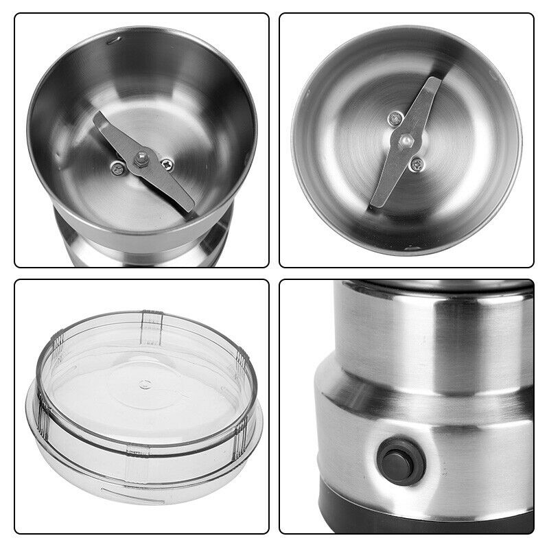 Electric Coffee Grinder for Beans, Nuts & Spices – Stainless Steel Blade Grinder (220V)
