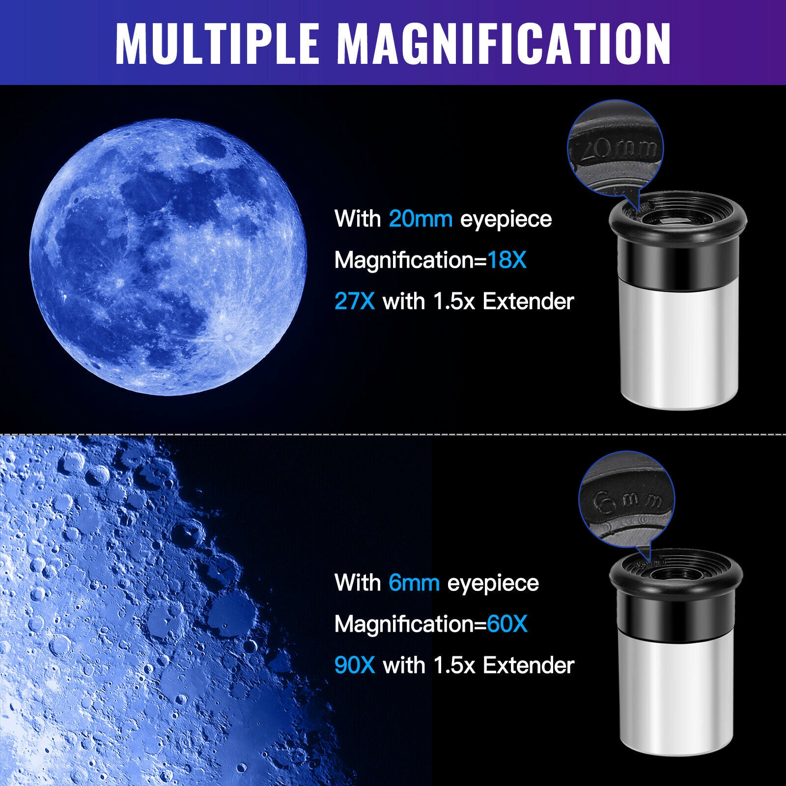 Astronomical Telescope 150X Zoom with Tripod – HD Outdoor Monocular Telescope (50mm Aperture)