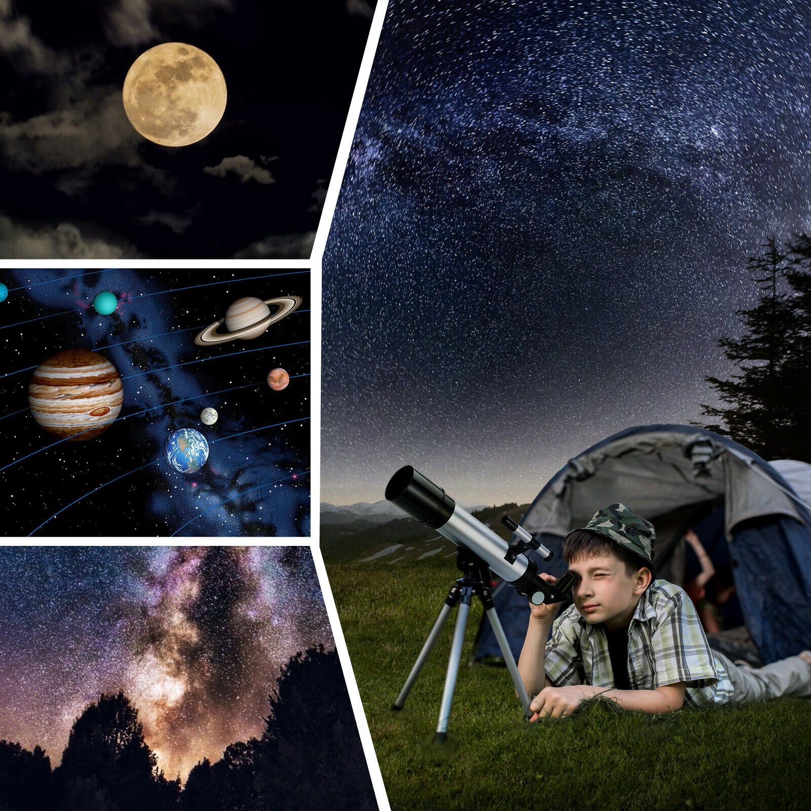Astronomical Telescope 150X Zoom with Tripod – HD Outdoor Monocular Telescope (50mm Aperture)