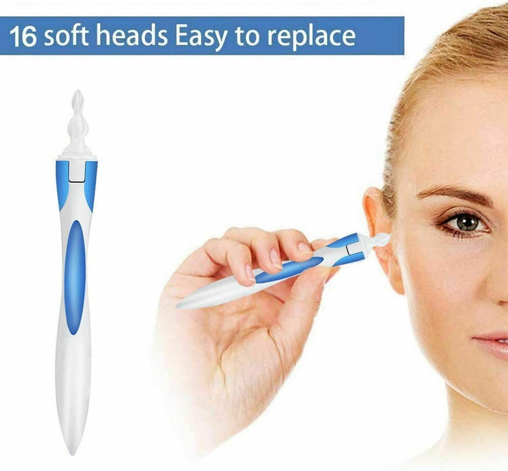 Ear Wax Removal Kit – Soft Spiral Ear Cleaner with Replaceable Tips (17pcs Set)