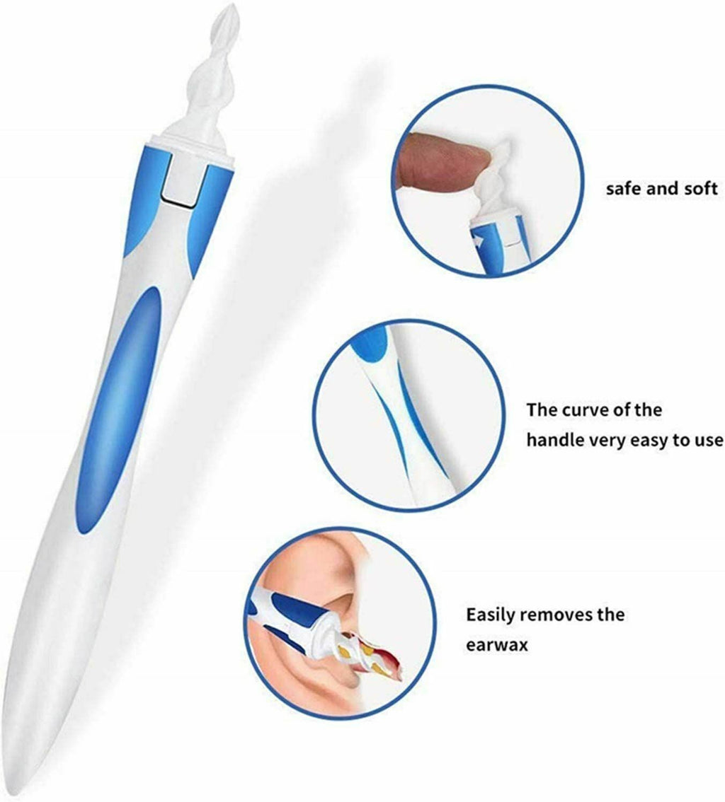 Ear Wax Removal Kit – Soft Spiral Ear Cleaner with Replaceable Tips (17pcs Set)