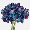 1PC Artificial Orchid Stem - Purple Turquoise Faux Flower Branch for Home and Event Decor