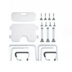 Adjustable Aluminium Shower Chair Bath Seat with Armrests Bathroom Safety Stool