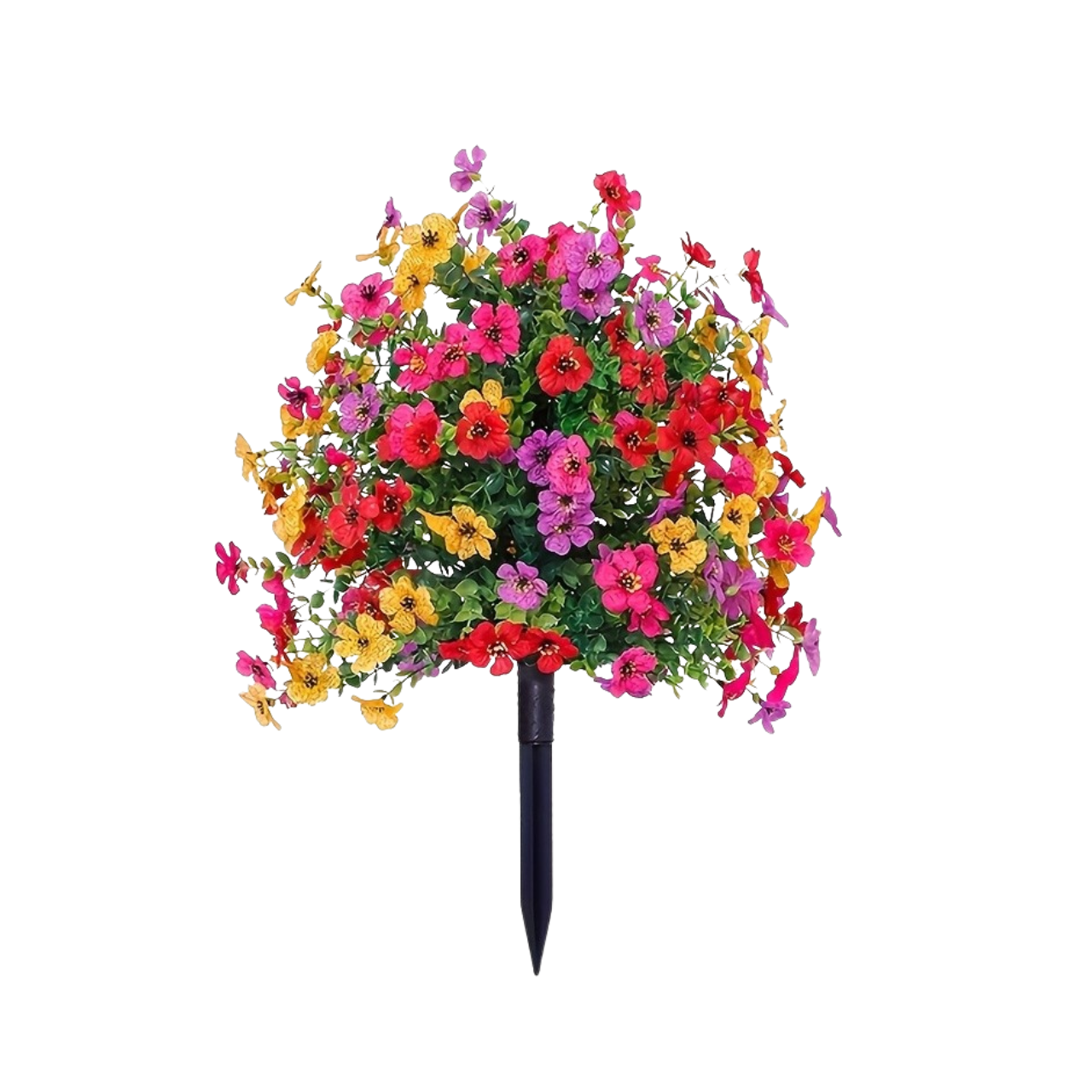 8pcs Artificial Flower Bouquet Silk Violet Faux Plants Outdoor Garden Decor