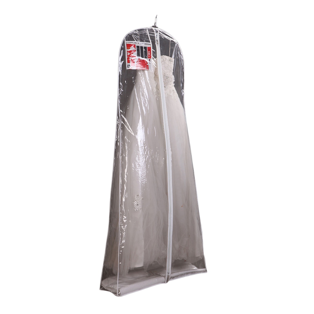 Clear Garment Bag Dustproof Dress Cover PVC Wedding Dress Suit Storage Bag