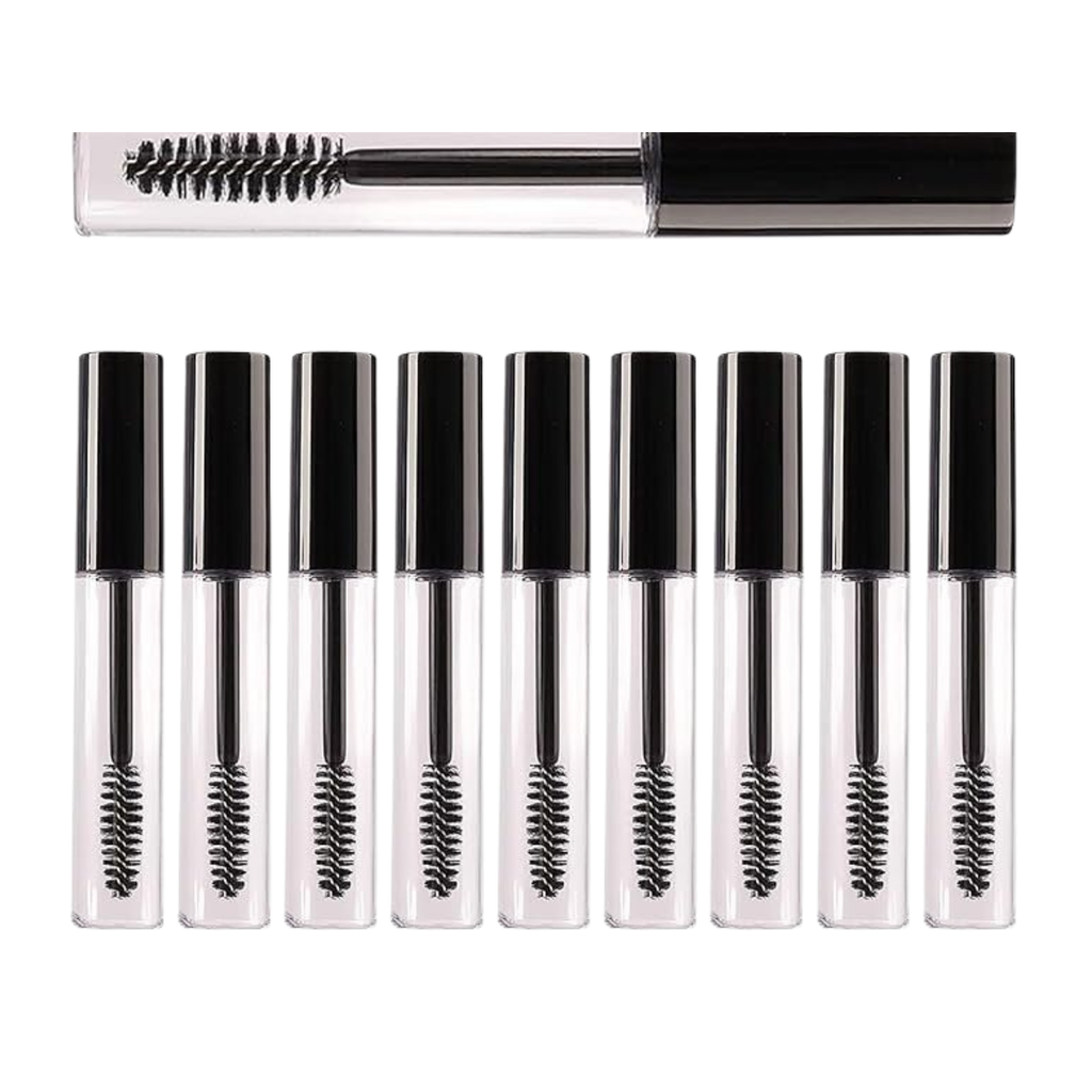 50PCS 10ml Empty Mascara Tube with Brush Wand Eyelash Serum Bottle Refillable