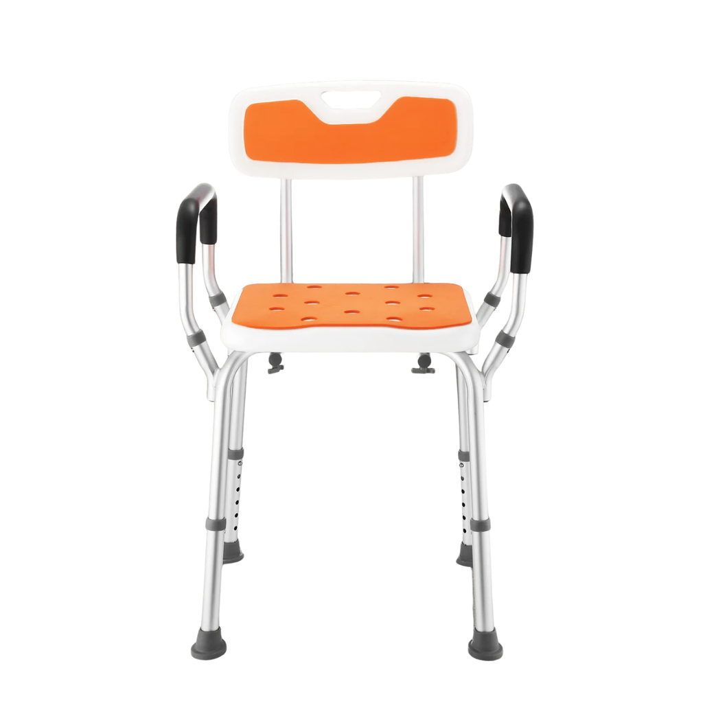 Adjustable Shower Chair Bath Seat Bathtub Aid Bench with Armrests Bathroom Safety Aid