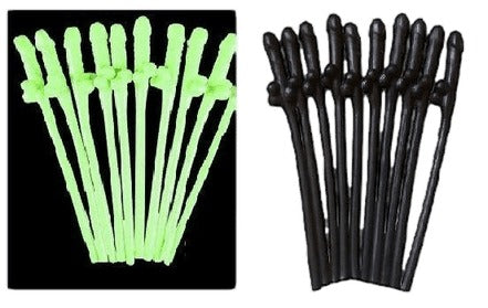 10/20/30 Hens Night Novelty Party Straws Mix Colours Nude Pink Bachelorette Drink Straws