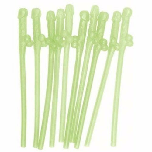 10/20/30 Hens Night Novelty Party Straws Mix Colours Nude Pink Bachelorette Drink Straws