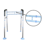 Adjustable 2-in-1 Folding Walker & Toilet Safety Handrail | Elderly Mobility Aid Aluminium Frame