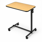Adjustable Overbed Table with Wheels – Mobile Over-Bed Desk for Laptop, Meal & Study – Height Adjustable Medical Bedside Table