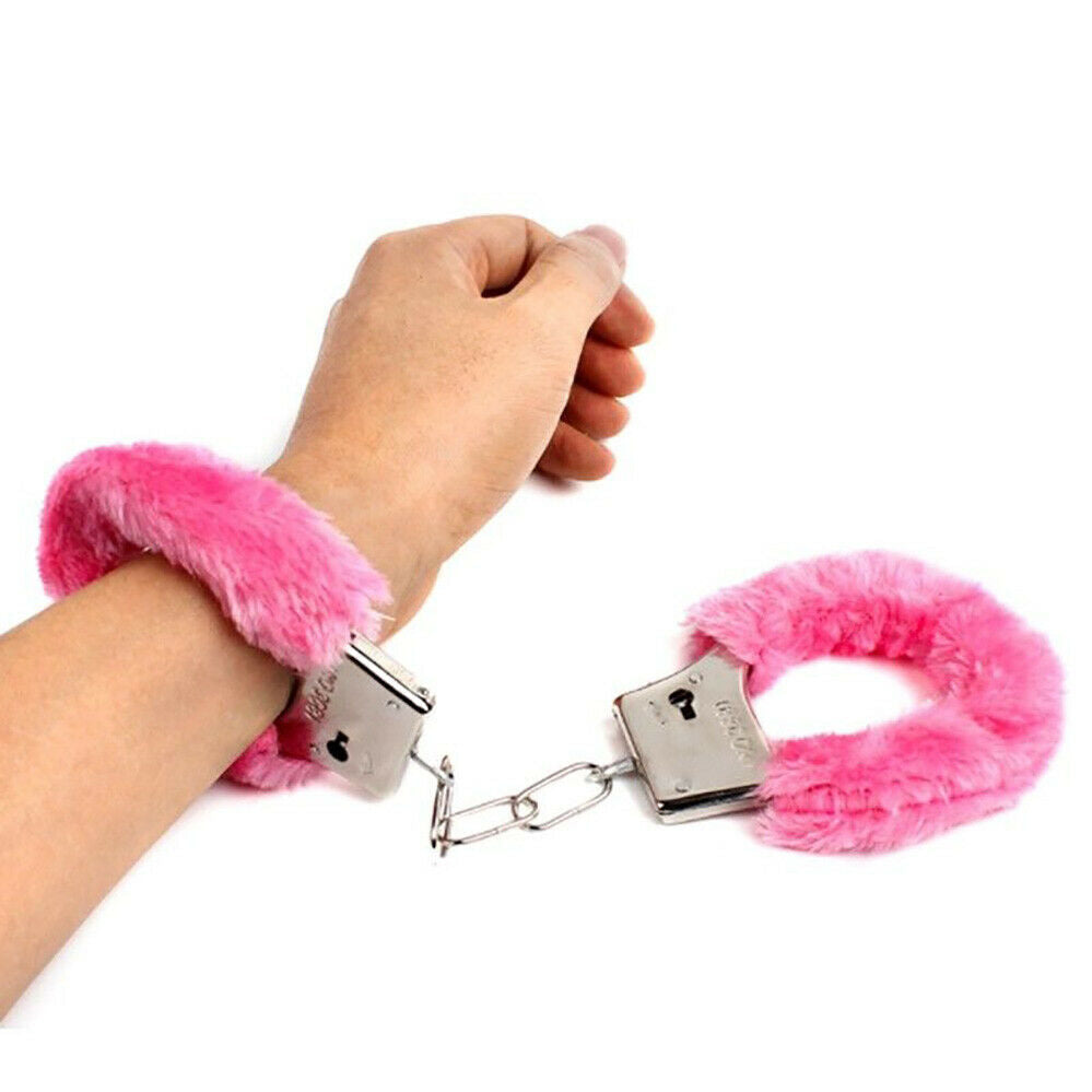 Fluffy Toy Handcuffs – Hens Night Police Costume Party Accessory