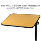 Adjustable Overbed Table with Wheels – Mobile Over-Bed Desk for Laptop, Meal & Study – Height Adjustable Medical Bedside Table