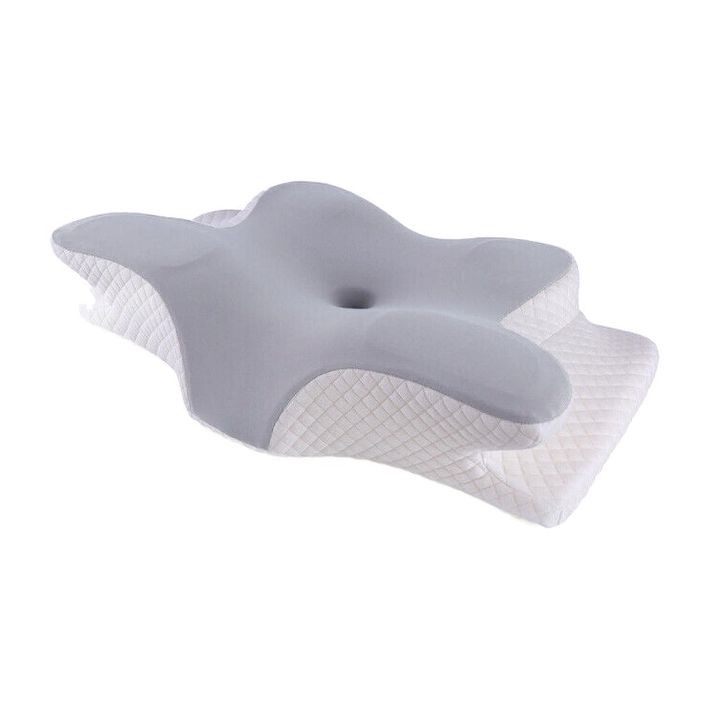 Memory Foam Pillow – Butterfly Contour Neck Support for Side & Back Sleeping