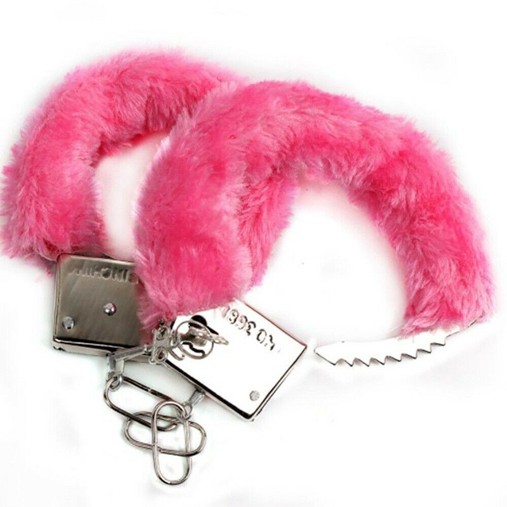 Fluffy Toy Handcuffs – Hens Night Police Costume Party Accessory
