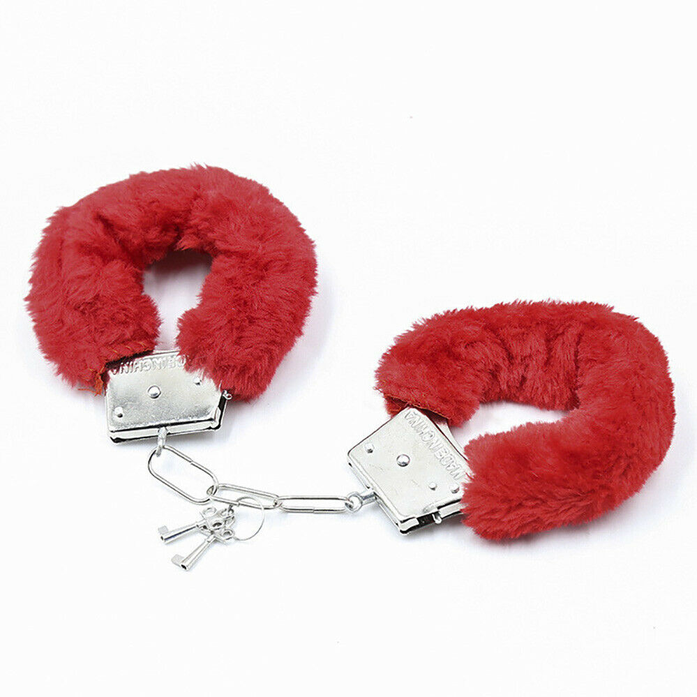 Fluffy Toy Handcuffs – Hens Night Police Costume Party Accessory