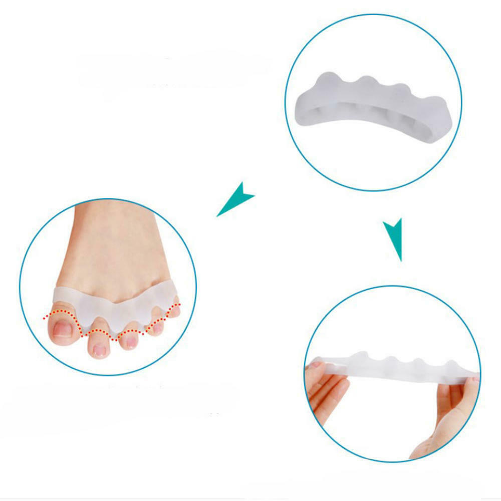 Silicone Toe Separator Bunion Corrector – Gel Toe Straightener for Pain Relief