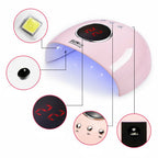 120W UV LED Nail Lamp – Professional Gel Nail Polish Dryer with LCD Timer (USB)