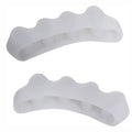 Pair of white silicone gel toe separators