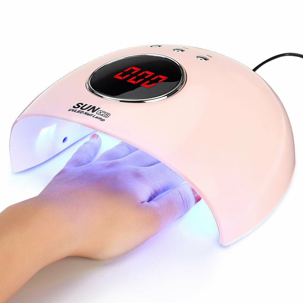 120W UV LED Nail Lamp – Professional Gel Nail Polish Dryer with LCD Timer (USB)