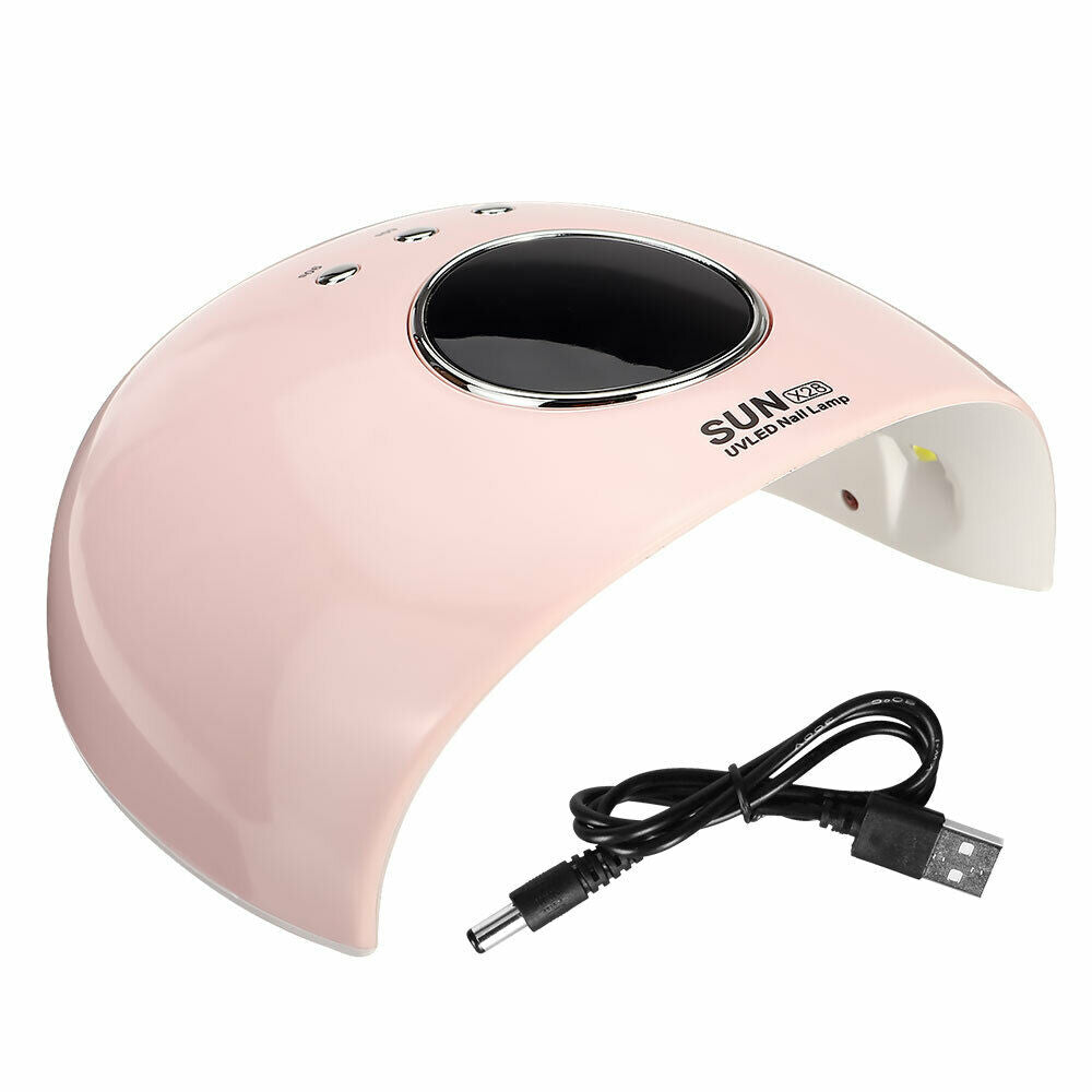 120W UV LED Nail Lamp – Professional Gel Nail Polish Dryer with LCD Timer (USB)