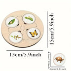 Wooden Montessori Life Cycle Puzzle Board Toddler Learning Educational Toy