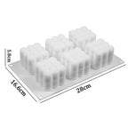 6-Cavity 3D Cube Silicone Mold – Bubble Candle Soap Chocolate Cake DIY Craft Mould