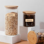 5 Rolls Small Kraft Blank Label Stickers - Writable Name Labels for Jars, Kitchen and Stationery