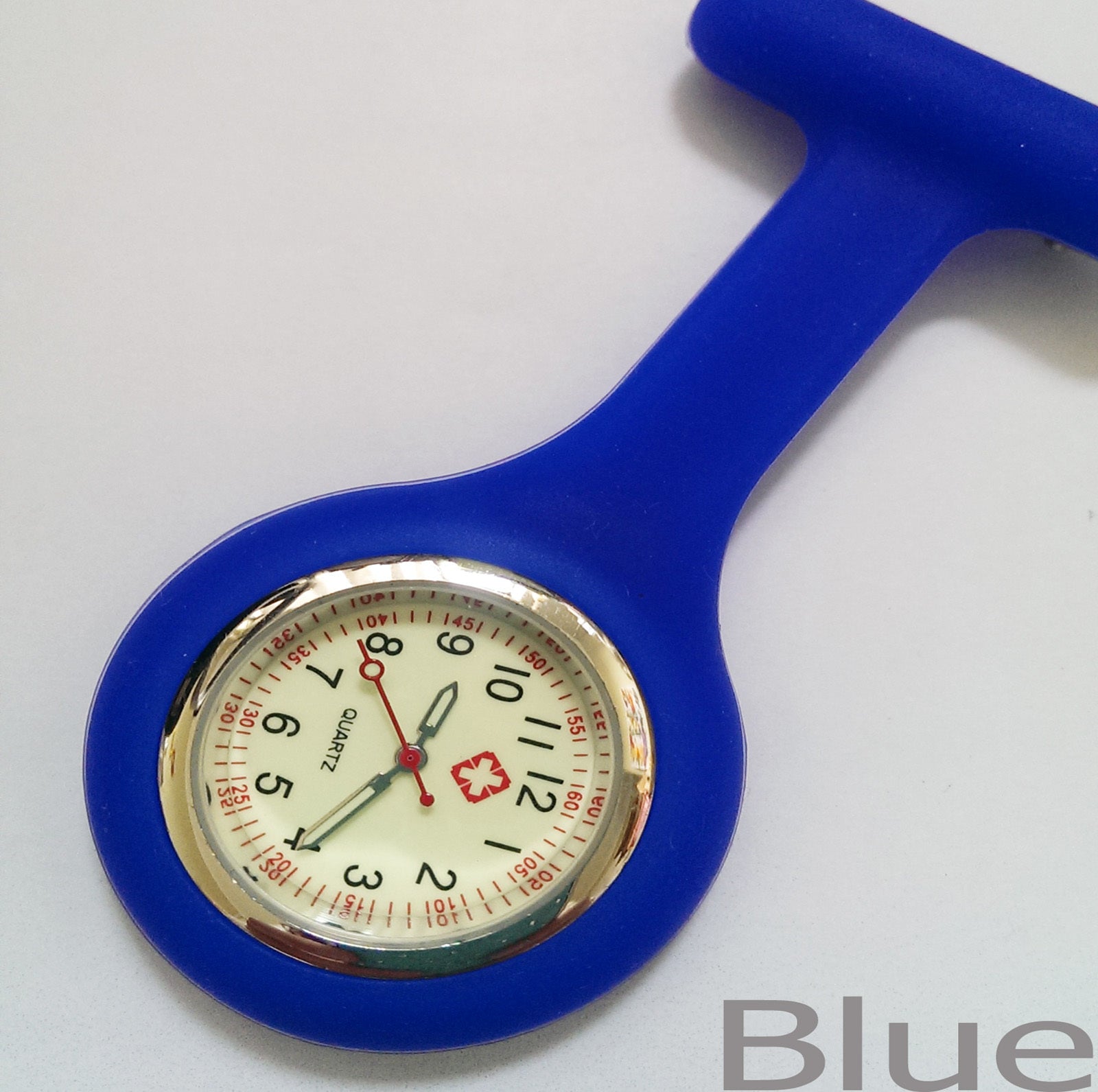 Silicone Nurse Fob Watch – Clip-On Brooch Medical Pocket Quartz Watch