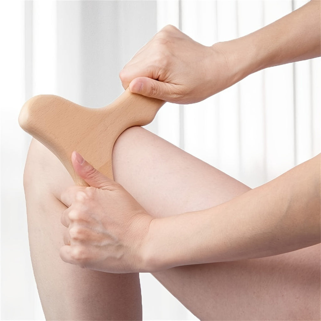 2pcs Beechwood Massage Scraping Board | Wooden Gua Sha Body Massager Tool