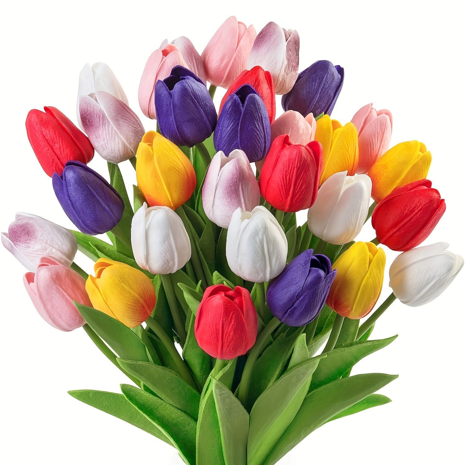 10pcs Artificial Tulip Flowers Bouquet | Realistic PU Faux Tulips for Home Wedding Decor