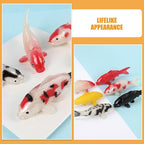 Lifelike koi fish models