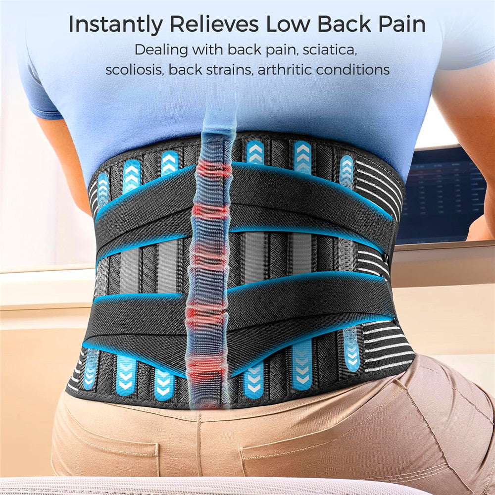 Back brace stays shown on the spine