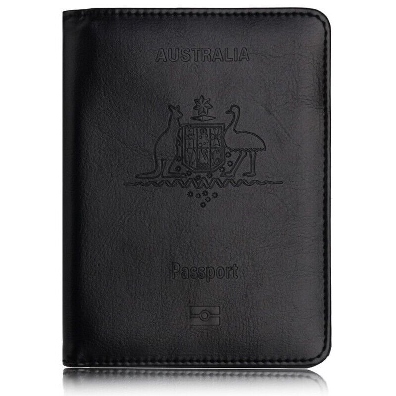 Slim RFID Blocking Passport Holder Wallet – Travel ID Card Organizer (AU Design)