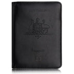 Slim RFID Blocking Passport Holder Wallet – Travel ID Card Organizer (AU Design)