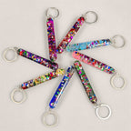 2-20PCS Glitter Liquid Wand Keyrings Colourful Floating Sequin Keychain Bag Charm