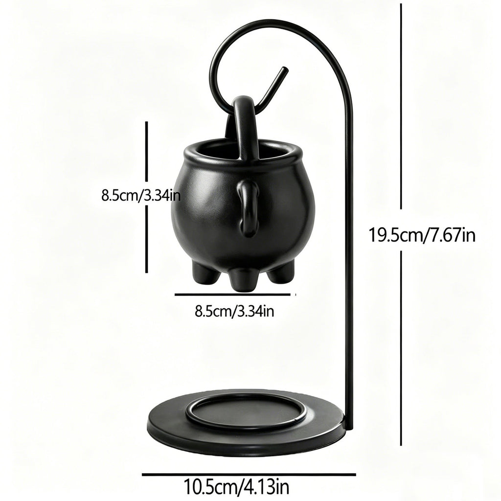 Ceramic Essential Cauldron Oil Burner with Stand Candle Aroma Diffuser Bedroom